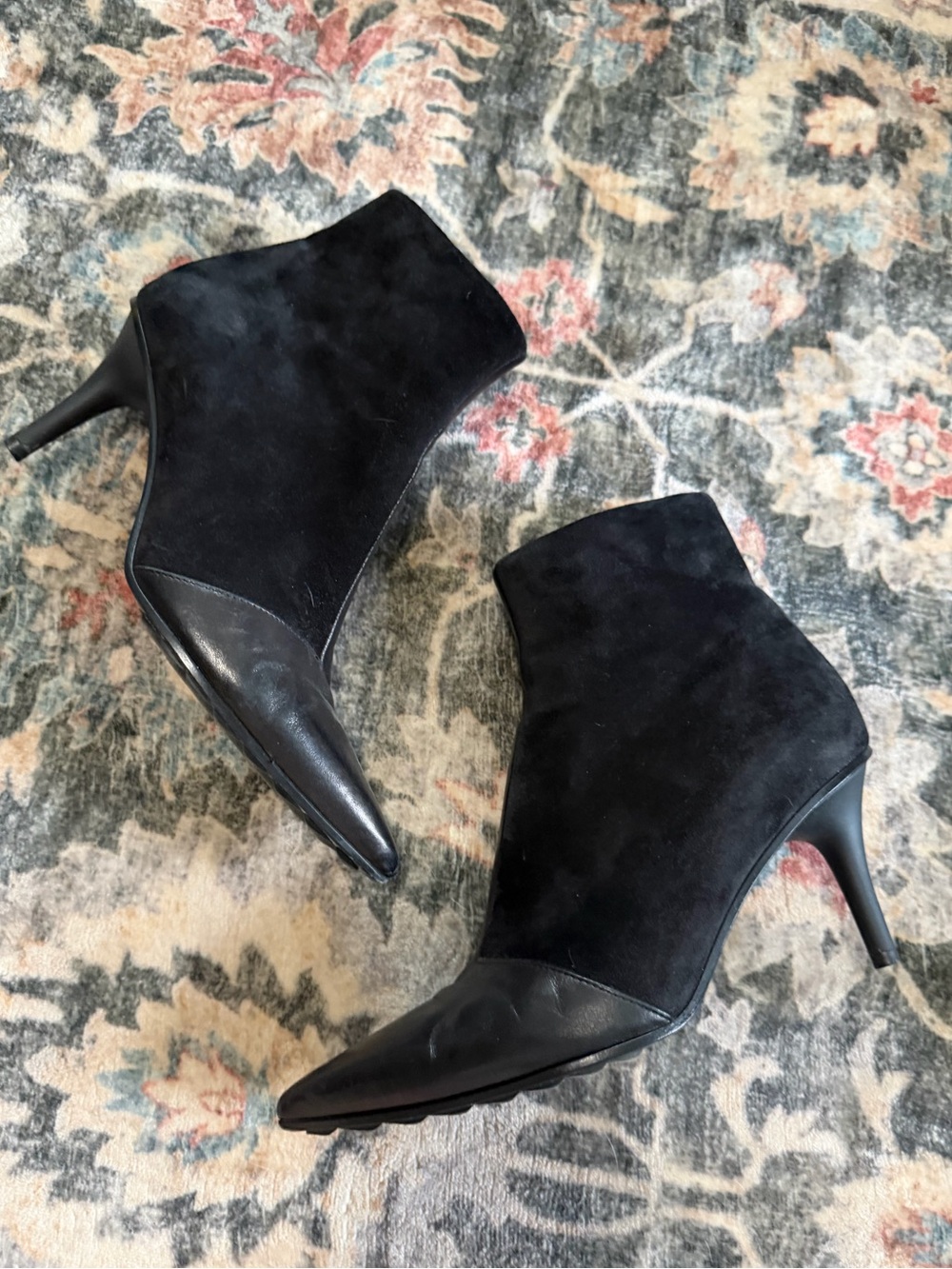 rag & bone | BEHA Boot Moto Ankle‎ Leather Suede High Heels Black 9.5